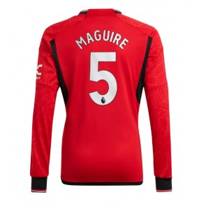 Manchester United Harry Maguire #5 Koszulka Podstawowych 2023-24 Długi Rękaw